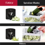 Roll over image to zoom in 7 VIDEOS Fullstar Vegetable Chopper - Food Chopper - Onion Chopper - Vegetable Slicer & Spiralizer - Veggie Chopper with Container - Kitchen Gadgets - Home Essentials - Kitchen Accessories (4 in 1, White)