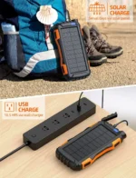 Power-Bank-Solar-Charger - 42800mAh Portable Charger,Solar Power Bank,External Battery Pack 5V3.1A Qc 3.0