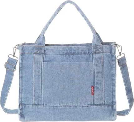 AOCINA Denim Purse Jean Tote Bag for Women Crossbody Shoulder Denim Purses and Handbags for Women