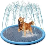 Dog Pool and Splash Pad with Sprinklers for Small, Medium and Large Dogs, Durable Non-Slip Material Perfect Dog Toy for Summer Adventures