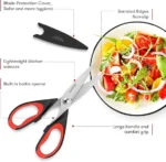 iBayam Kitchen Scissors All Purpose Heavy Duty Meat Poultry Shears, Dishwasher Safe Food Cooking Scissors Stainless Steel Utility Scissors, 2-Pack (Black Red, Black Gray)