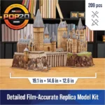 4D Build, Harry Potter Hogwarts Castle 3D Puzzle Model Kit 209 Pcs | Harry Potter Gifts Desk Decor