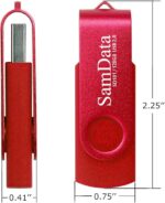 128GB USB Flash Drives 1 Pack 128GB Thumb Drives Memory Stick Jump Drive with LED Light for Storage and Backup (1 Pack Red)