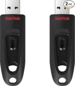 SanDisk 64GB 2-Pack Ultra USB 3.0 Flash Drive (2x64GB) - SDCZ48-064G-GAM462, Black