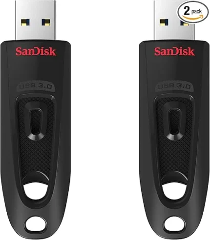 SanDisk 64GB 2-Pack Ultra USB 3.0 Flash Drive (2x64GB) - SDCZ48-064G-GAM462, Black